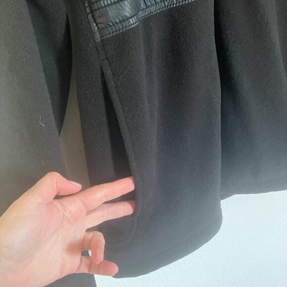 New Balance Men’s Black Sweater Fleece Mock Neck Zipped Up Size Large - Picture 4 of 9